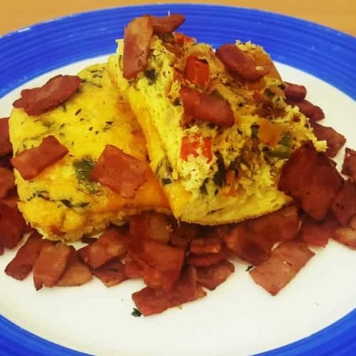 Bacon and Cheddar Cheese Frittata (WITH NUTRITION INFO) | KetoJam