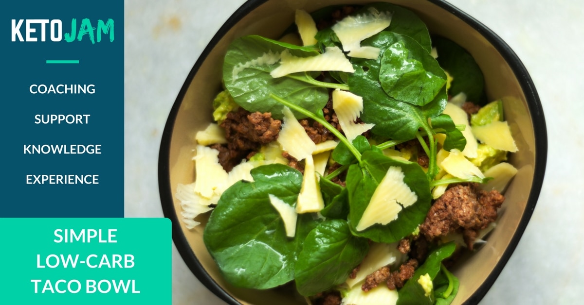 Simple LowCarb Taco Bowl (WITH NUTRITION INFO) KetoJam